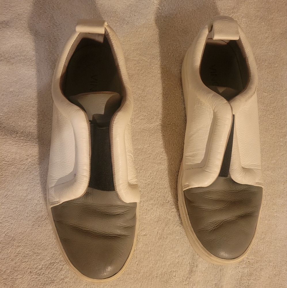 Vince Leather Slip-on Sneakers